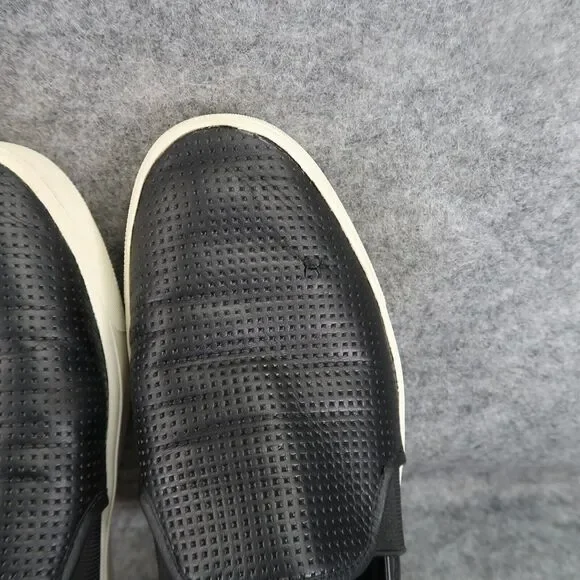 Vince Shoes Womens 9 Sneakers Slip On Leather Casual Classic Lifestyle Black Low - Picture 10 of 15